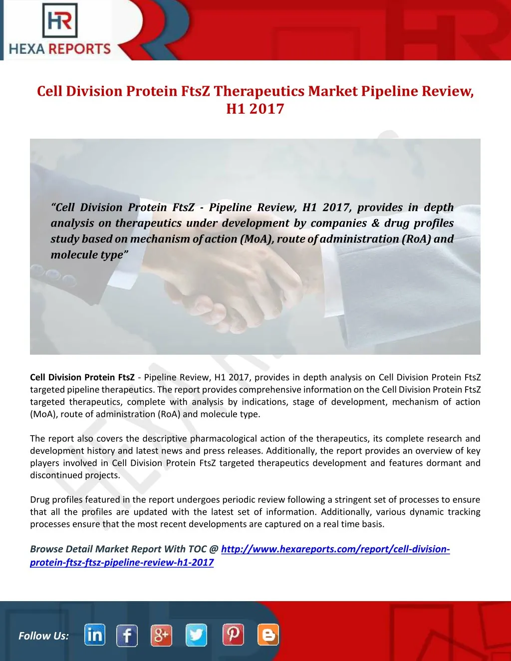 cell division protein ftsz therapeutics market