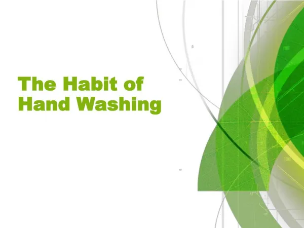 The habit of Hand washing