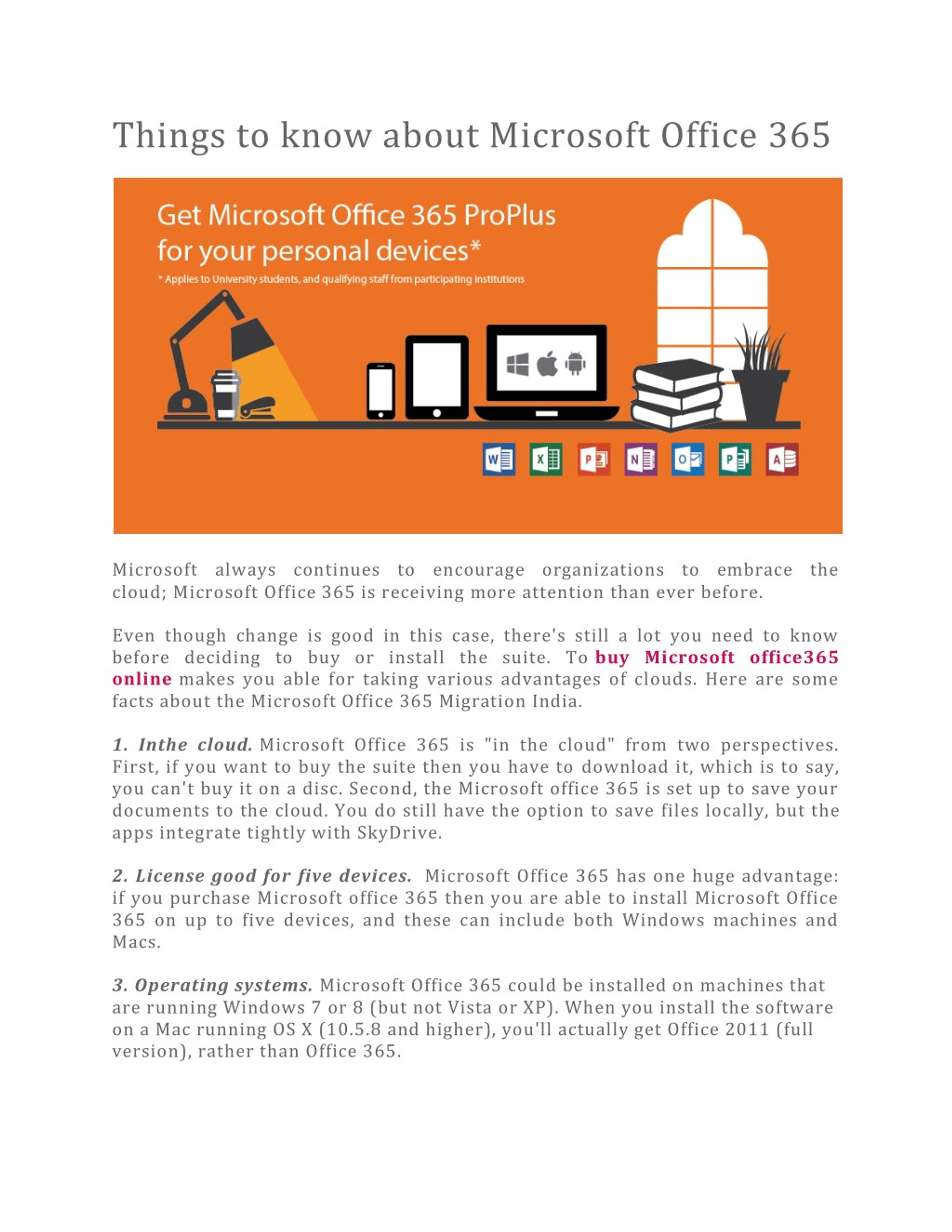 PPT - Things to know about Microsoft Office 365 PowerPoint Presentation ...