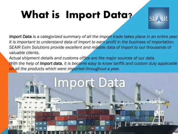 Find Import Data for international trade businesses
