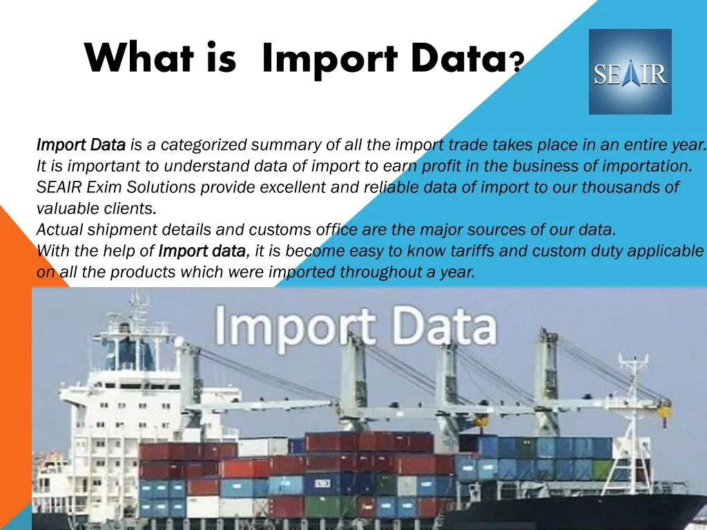 what is import data