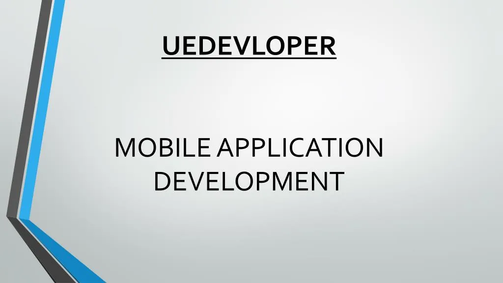 uedevloper mobile application development