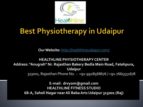 Best physiotherapy in udaipur