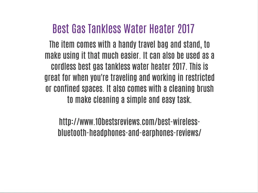 best gas tankless water heater 2017