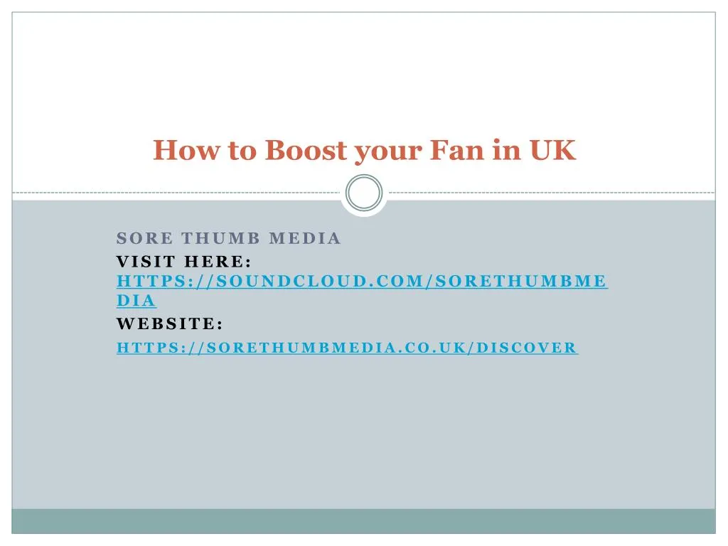 how to boost your fan in uk