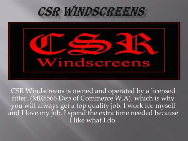 Windscreen Repair & Windscreen Replacement