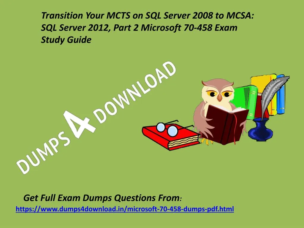 transition your mcts on sql server 2008 to mcsa