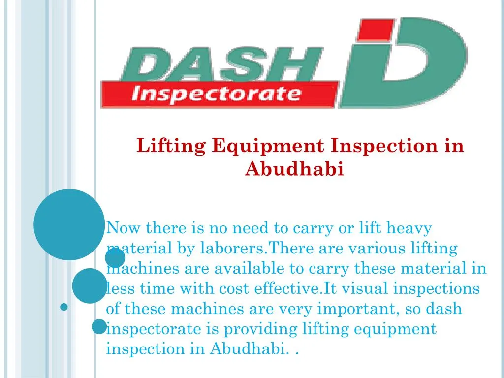 lifting equipment inspection in abudhabi