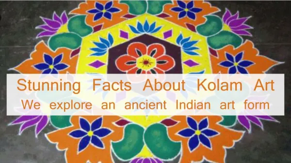 The significance of Kolam Designs