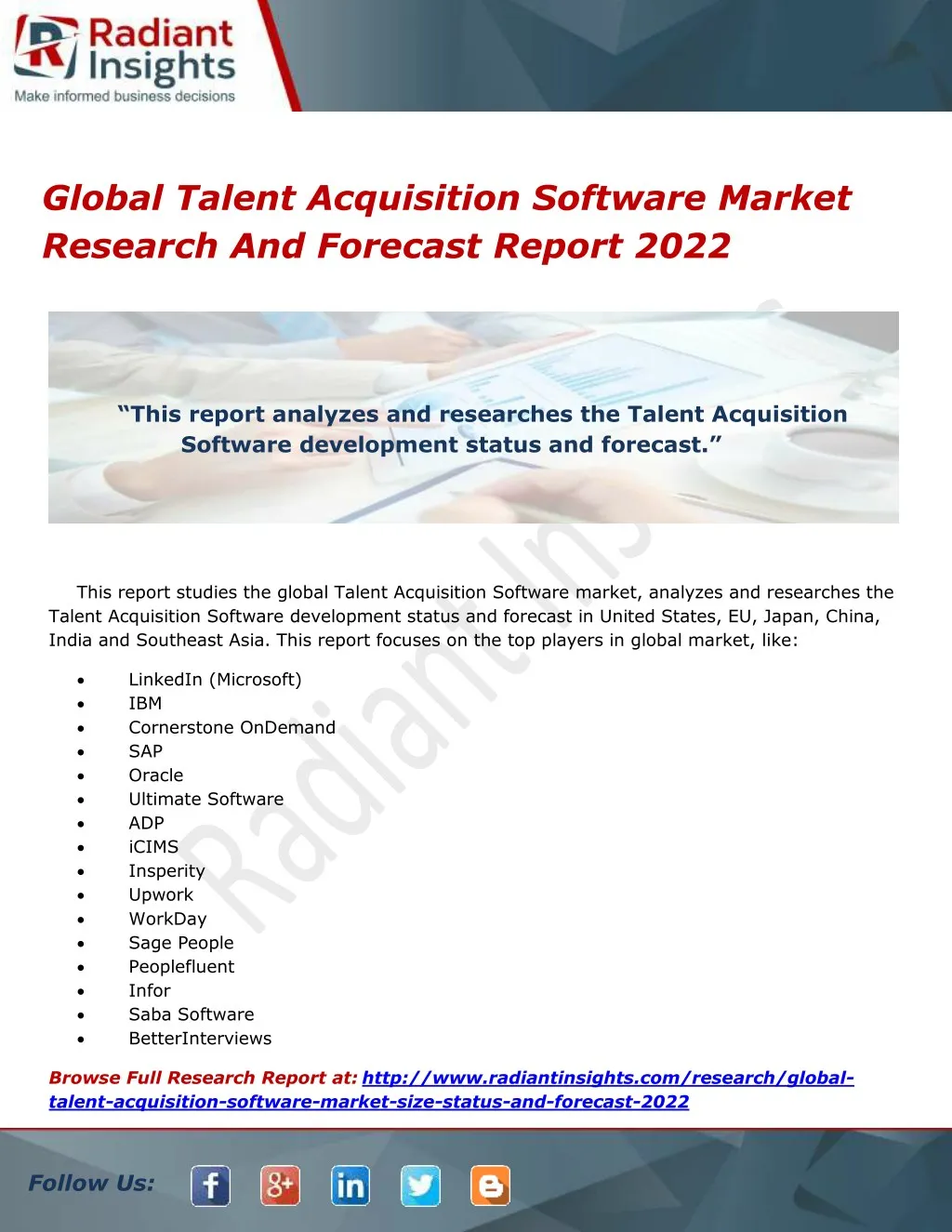global talent acquisition software market