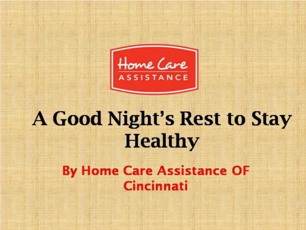 A good night’s rest to stay healthy