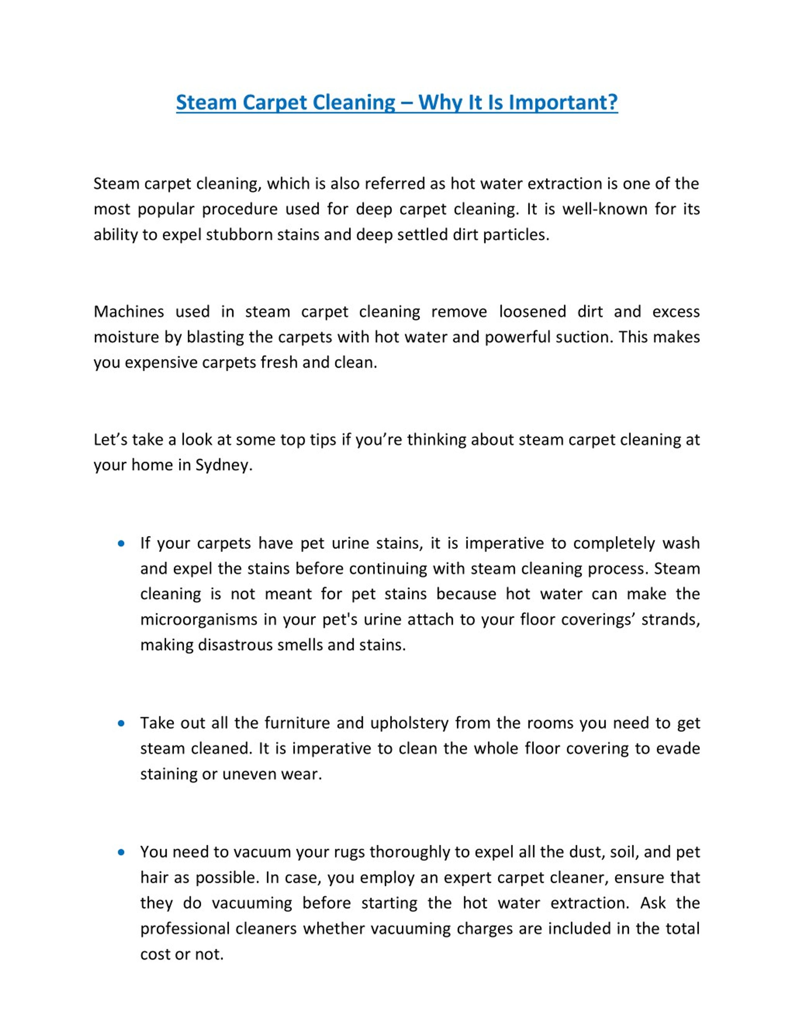 PPT - Steam Carpet Cleaning – Why It Is Important? PowerPoint ...