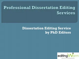 Professional dissertation editing services - slide 1
