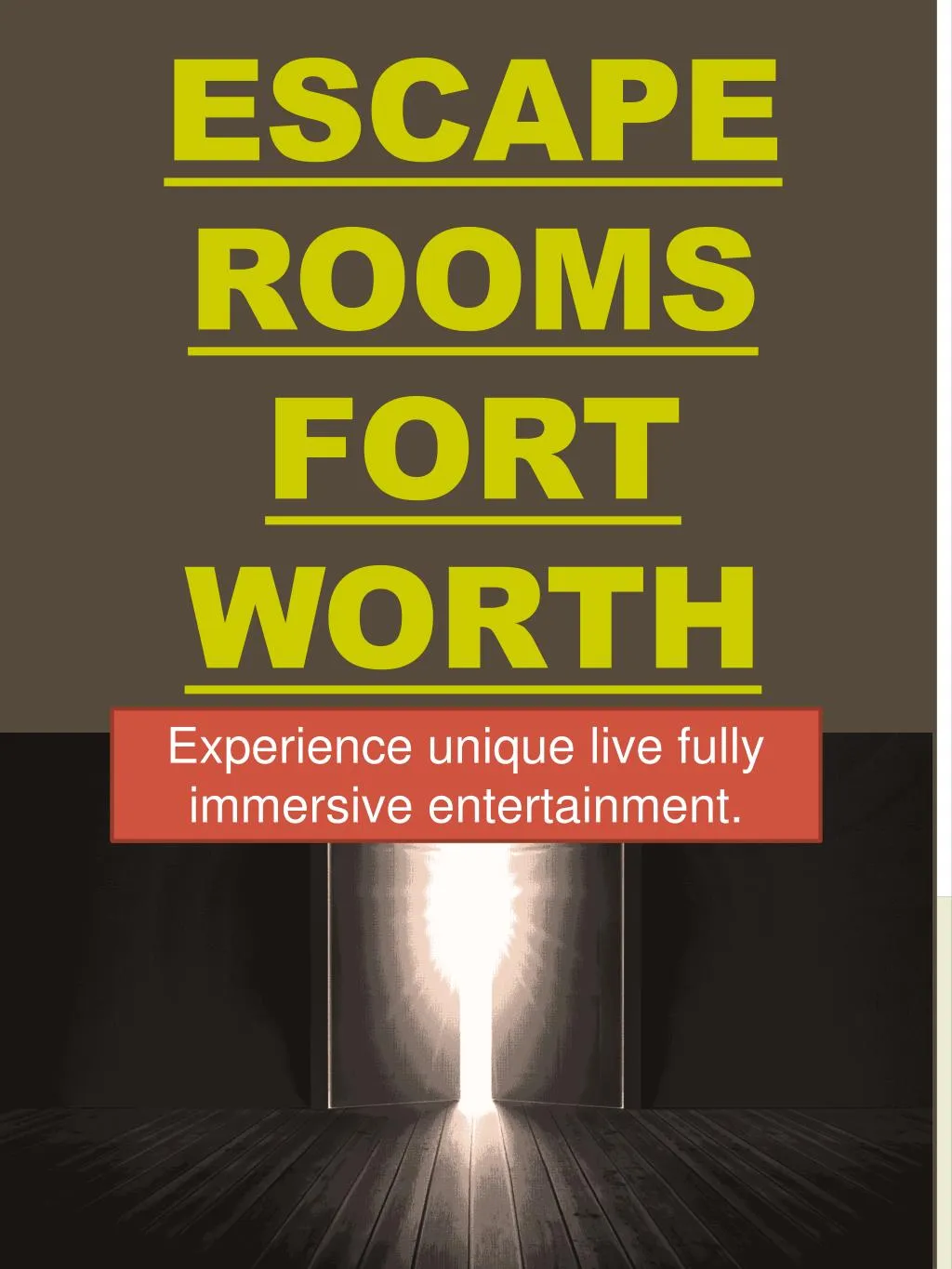 escape rooms fort worth