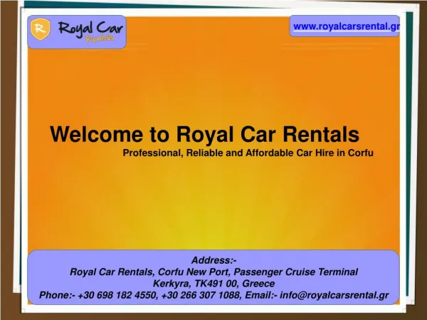 Welcome to Royal Car Rentals