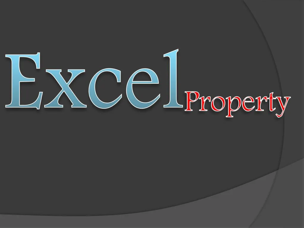 excel property