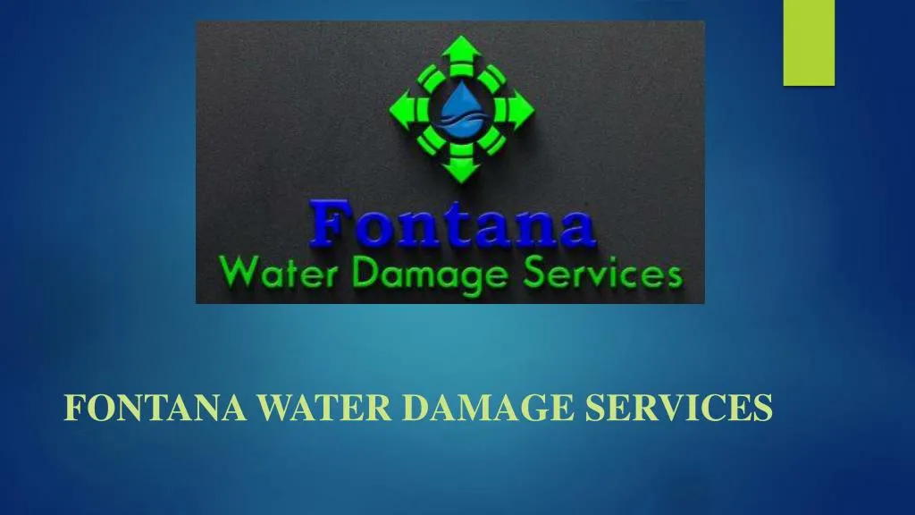 fontana water damage services