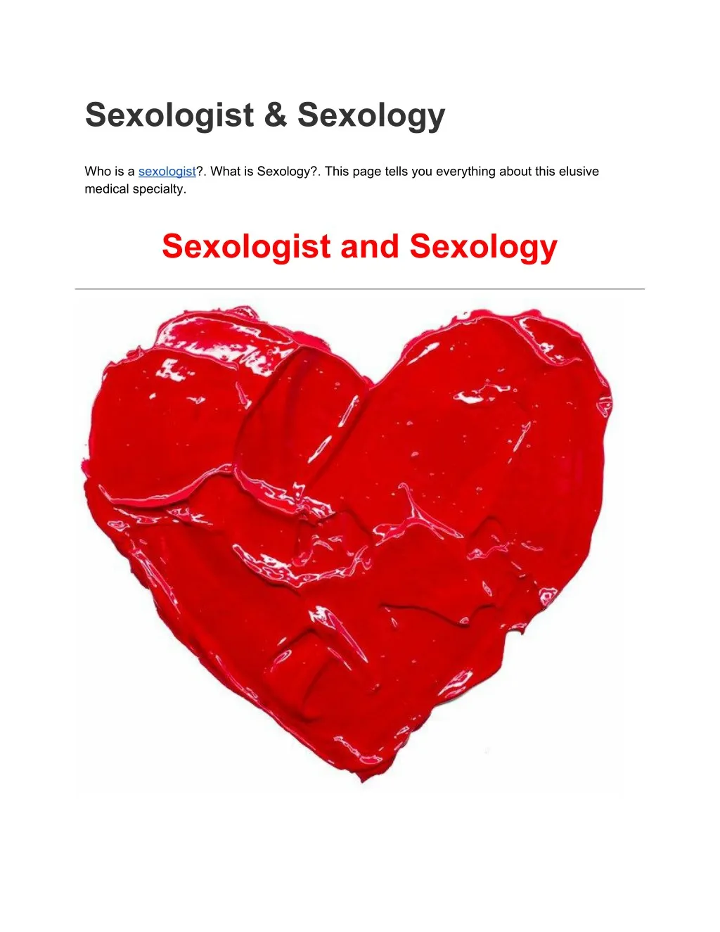 sexologist sexology