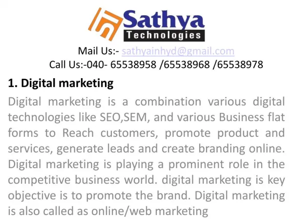 Digital Marketing – Best software training institute