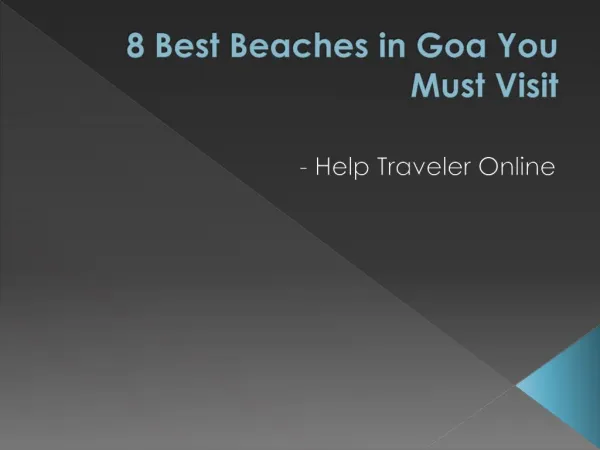 8 Best Beaches in Goa You Must Visit