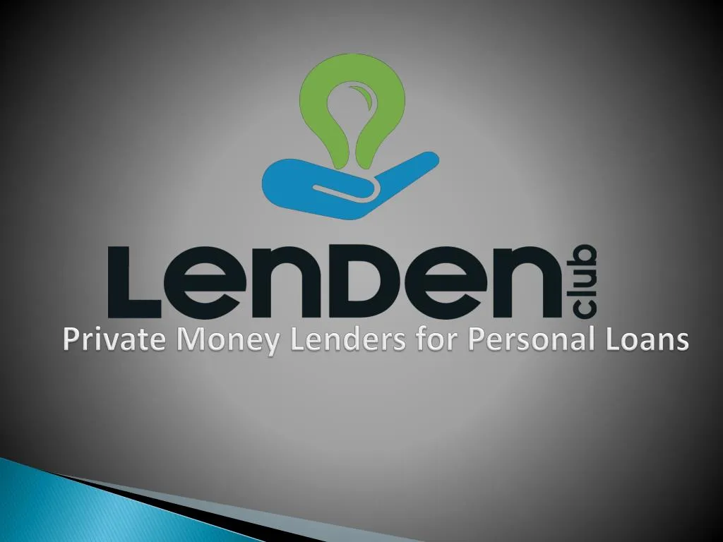 private money lenders for personal loans