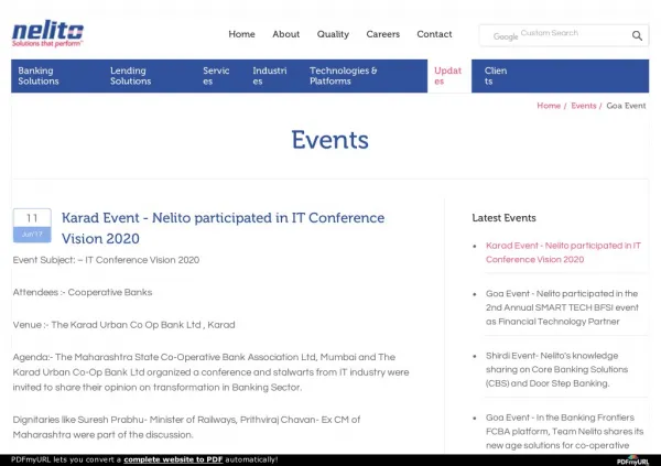 Karad Event - Nelito participated in IT Conference Vision 2020