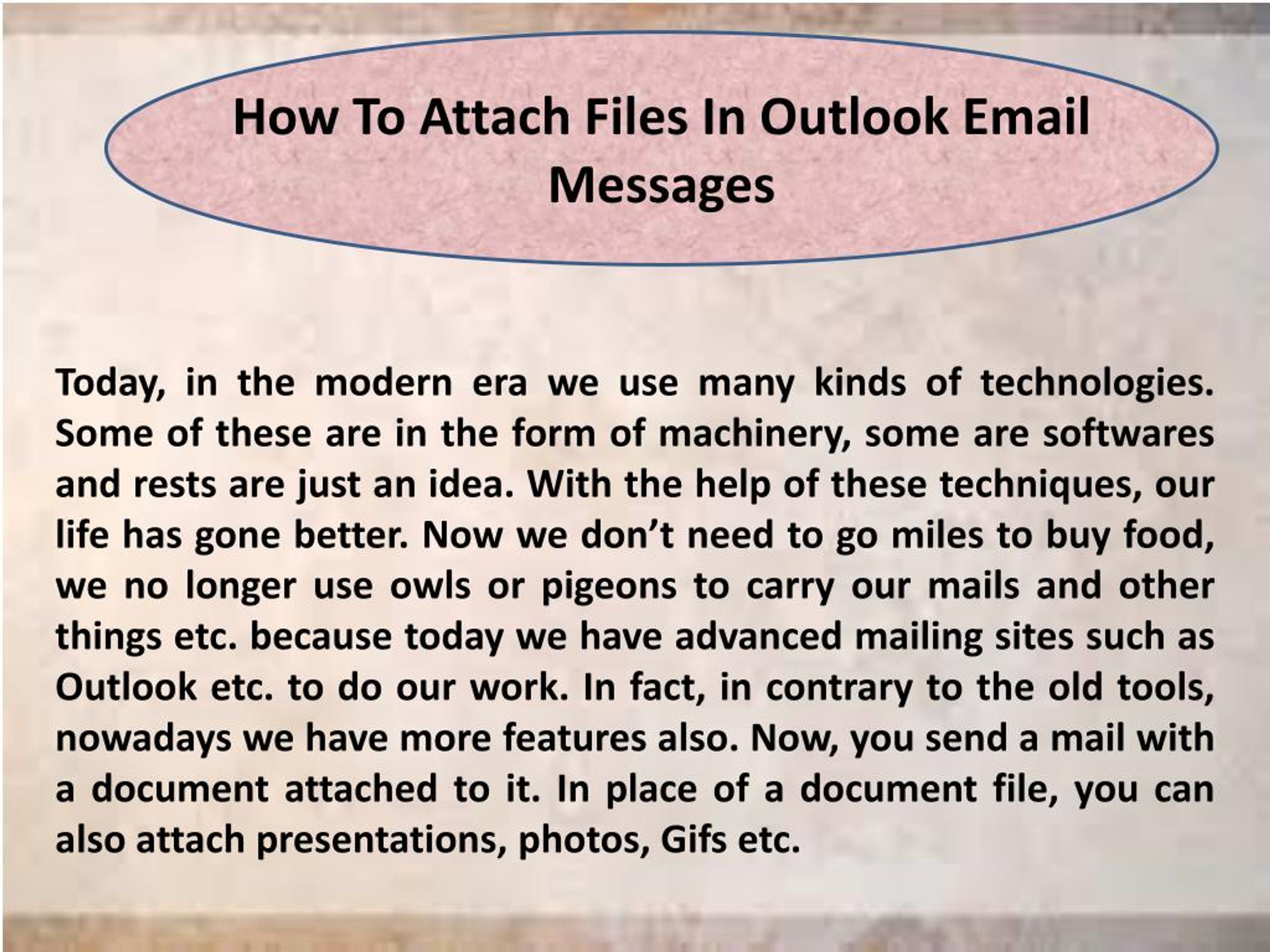 PPT - How To Attach Files In Outlook Email Messages PowerPoint ...