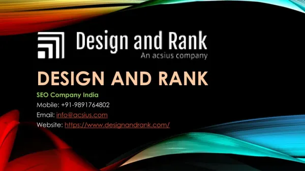 Design and Rank SEO Company India