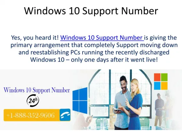 Windows 10 Technical Support