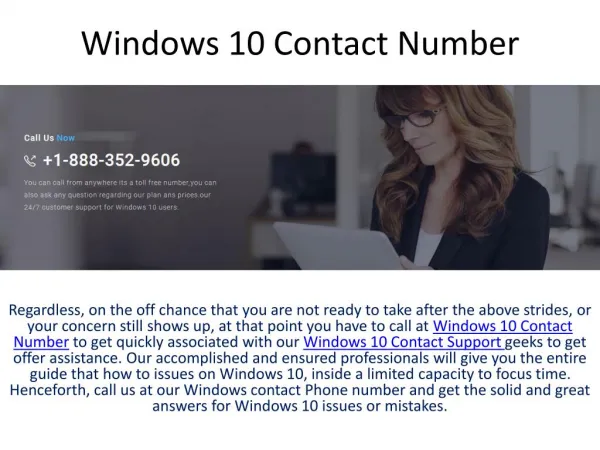 Windows 10 Contact Number