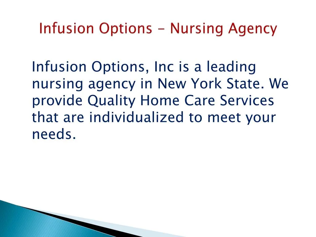 infusion options nursing agency