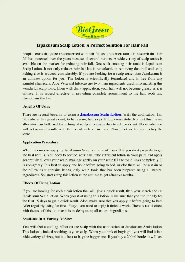 Buy Japakusum Scalp Lotion Online in India, Japakusum Scalp Lotion Manufacturers Mumbai