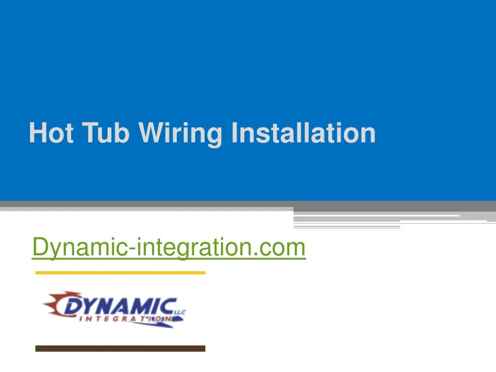 hot tub wiring installation