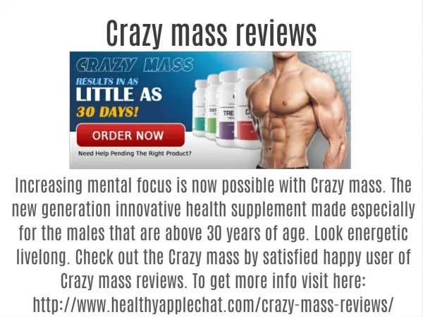 http://www.healthyapplechat.com/crazy-mass-reviews/