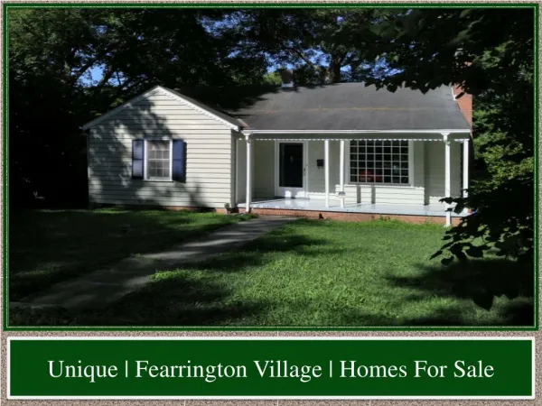Unique | Fearrington Village | Homes For Sale