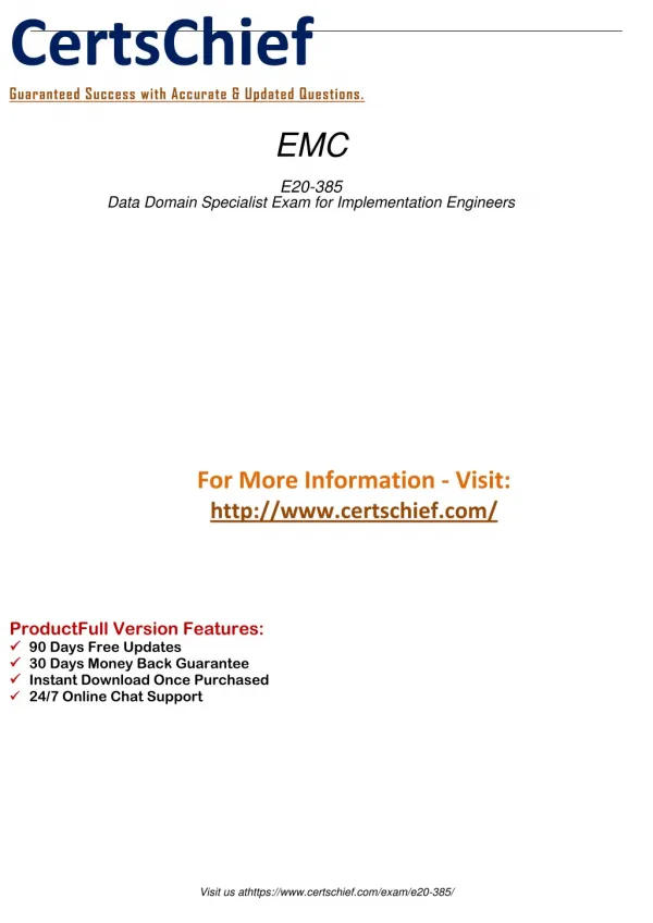 E20-385 PDF Exam Demo
