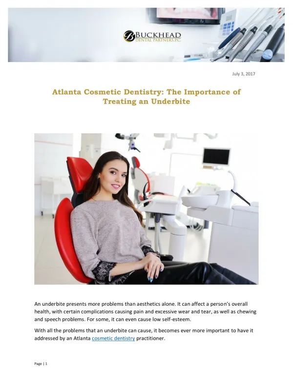 Atlanta Cosmetic Dentistry: The Importance of Treating an Underbite