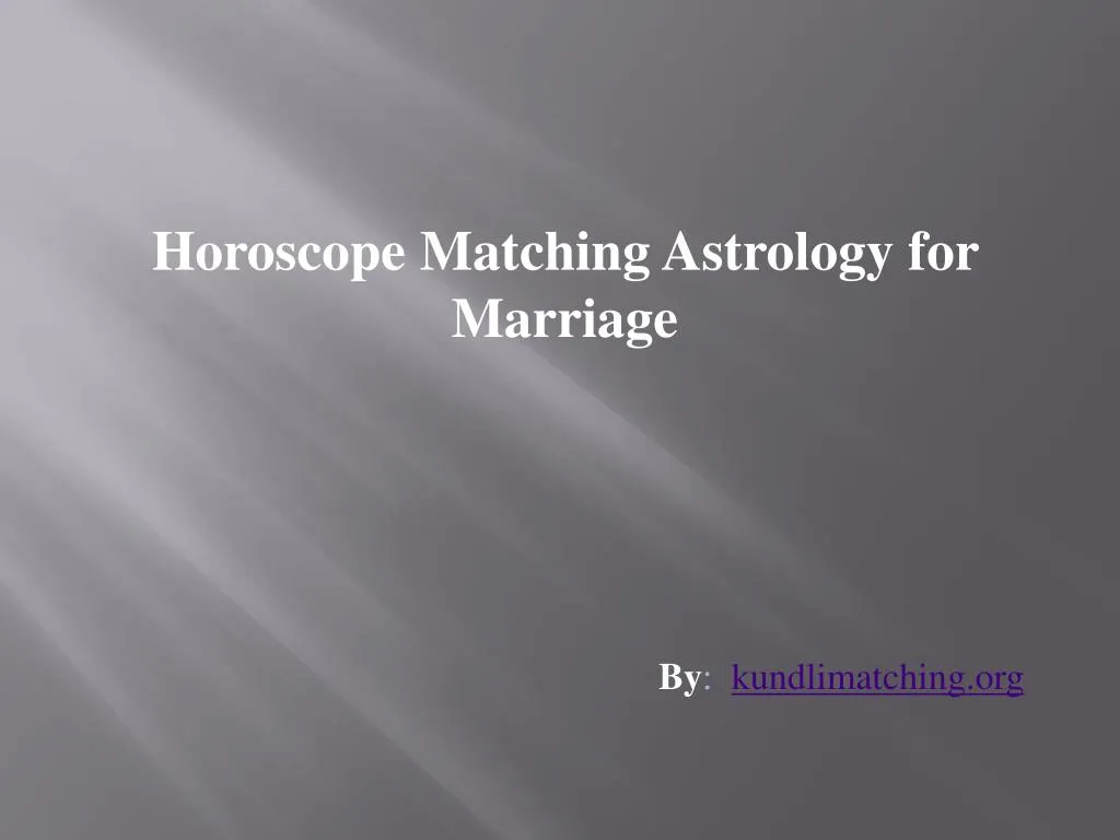 horoscope matching astrology for marriage