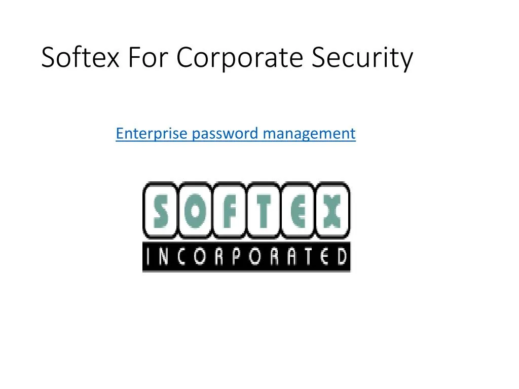 softex for corporate security