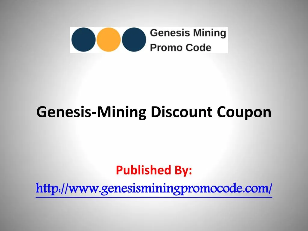 genesis mining discount coupon
