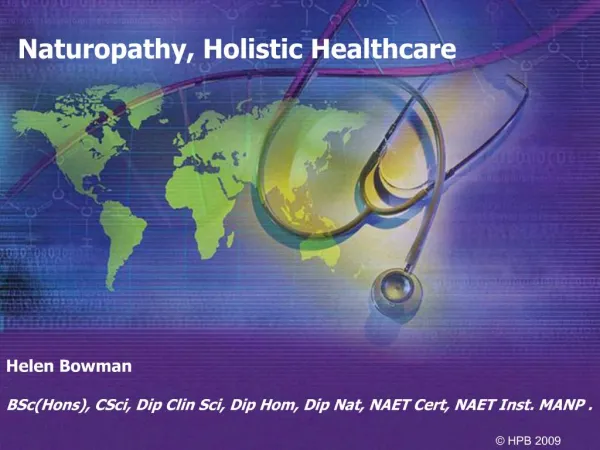 Naturopathy, Holistic Healthcare
