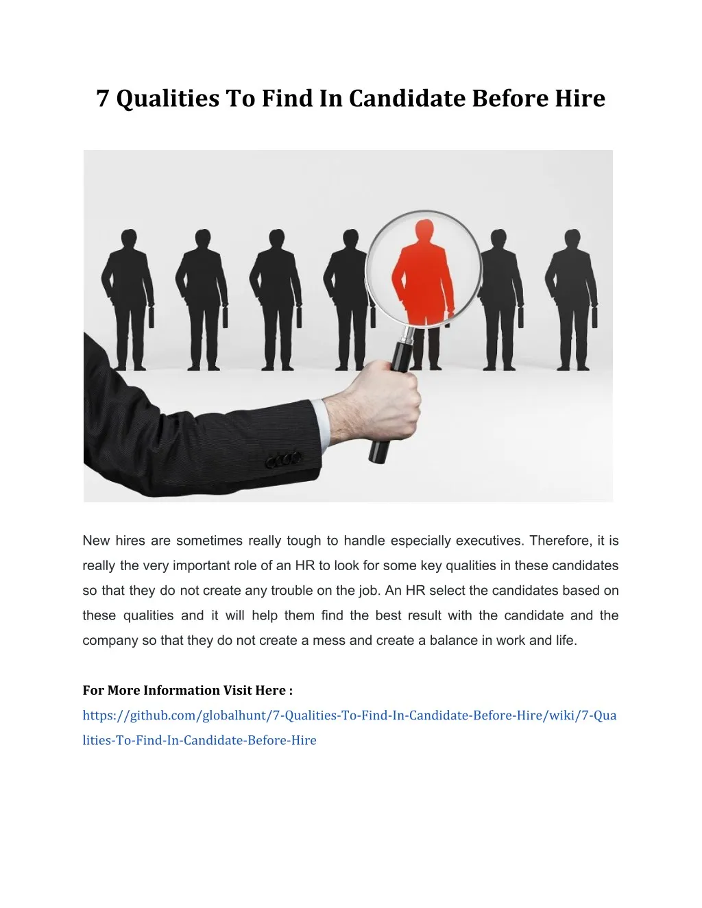 7 qualities to find in candidate before hire