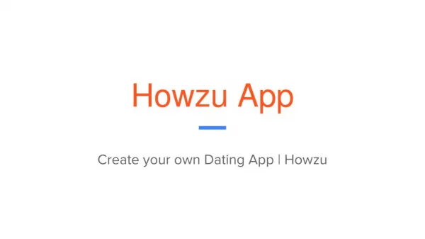 Dating app demo - Howzu App