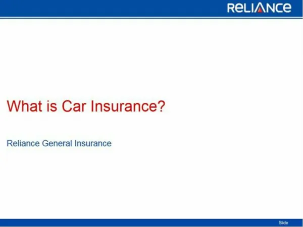 What is Car Insurance-Reliance General Insurance