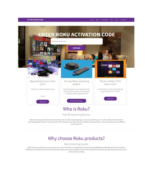 Roku.com/link code activation