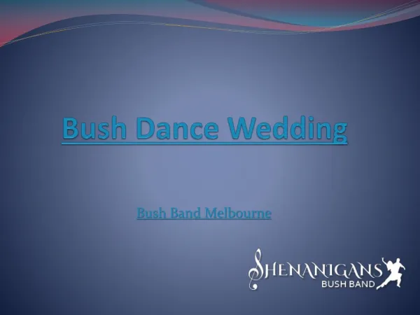 Bush Dance Wedding