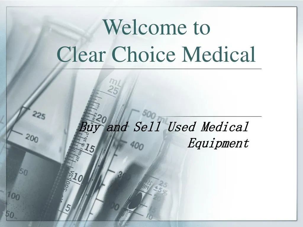 buy and sell used medical equipment