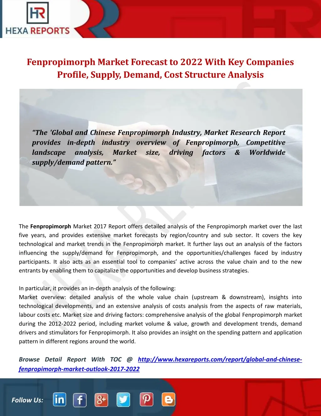 fenpropimorph market forecast to 2022 with
