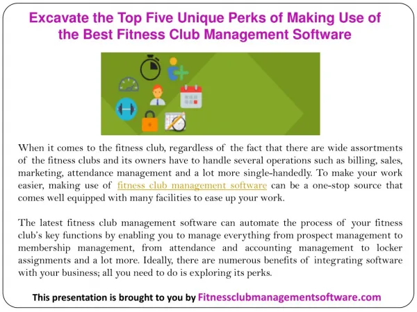 Excavate the Top Five Unique Perks of Making Use of the Best Fitness Club Management Software