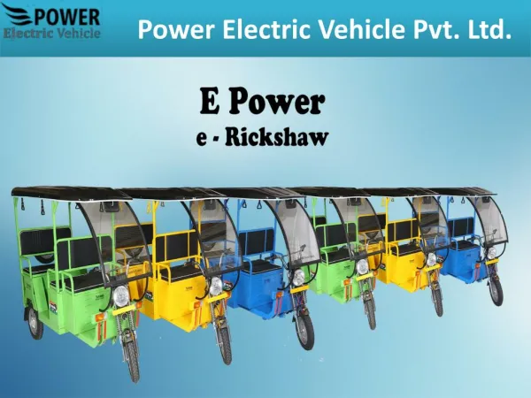Best e Rickshaw manufacturer in Roorkee